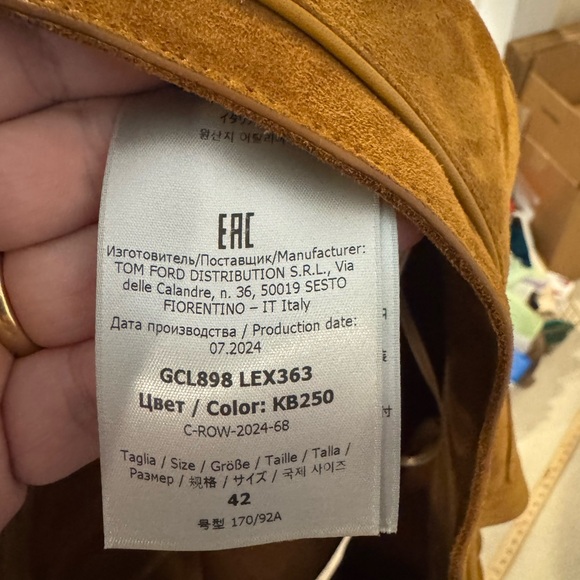 Tom Ford Camel Suede Mini Skort with Gold Double Buckle - Picture 10 of 16